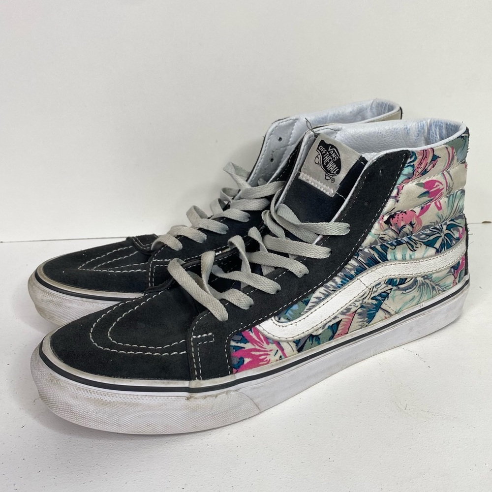 Vans Sk8-Hi Size 8.5 Floral High Top Sneaker Shoe Skate